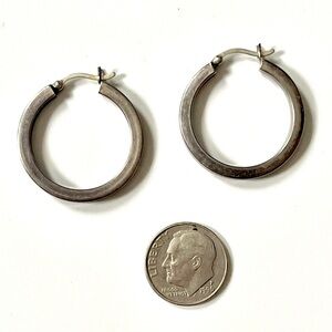 vintage 1990s silver hoop earrings